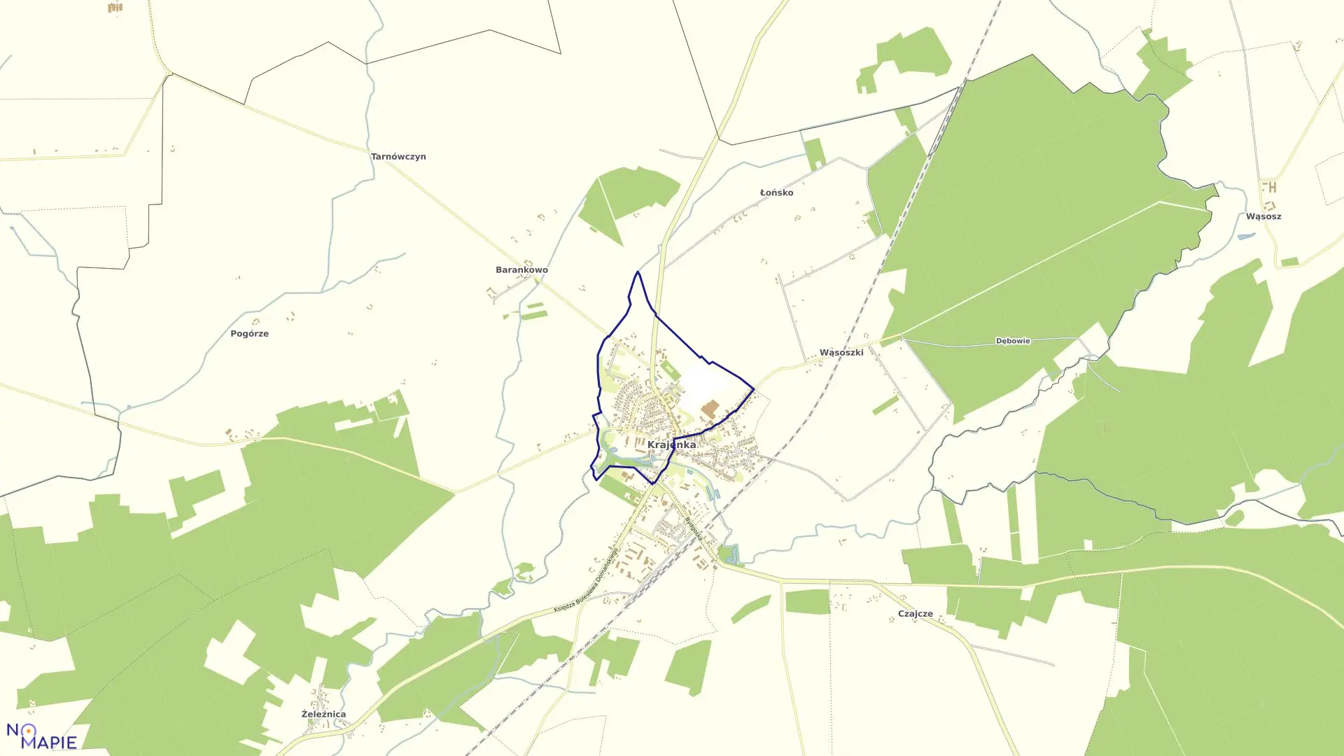 Mapa obrębu KRAJENKA 84 w gminie Krajenka