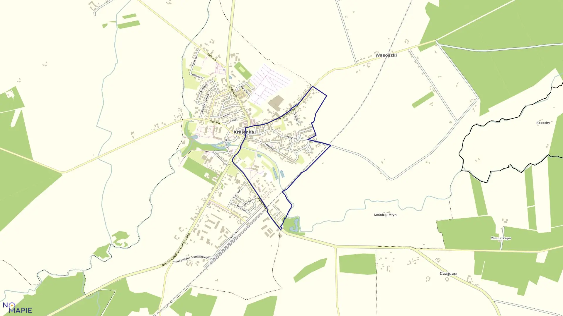 Mapa obrębu KRAJENKA 85 w gminie Krajenka