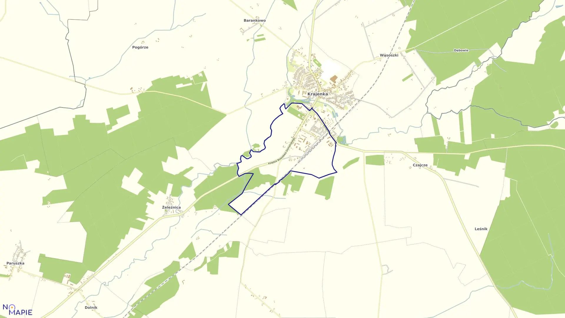 Mapa obrębu KRAJENKA 86 w gminie Krajenka