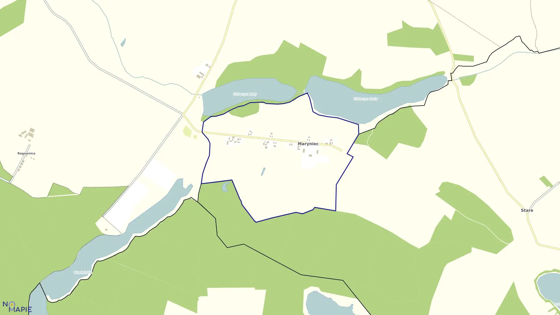 Mapa obrębu MARYNIEC w gminie Krajenka